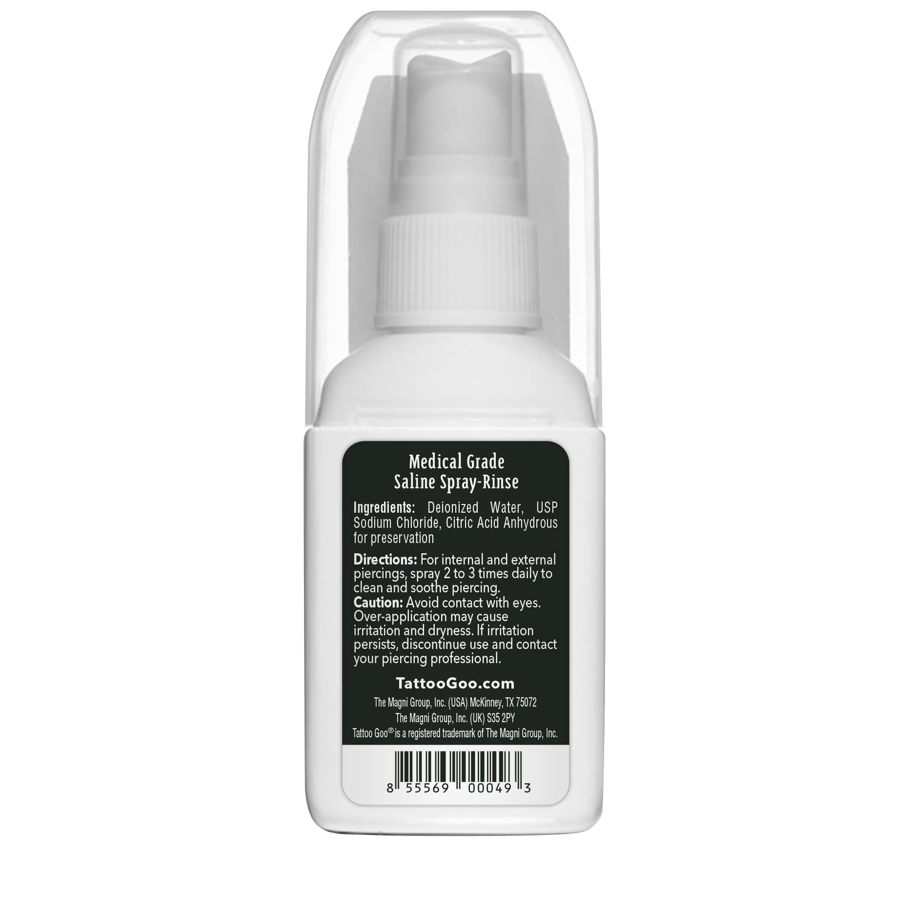 Buy Tattoo Goo Medical Grade SalineSpray Rinse, Medical Grade Sterile