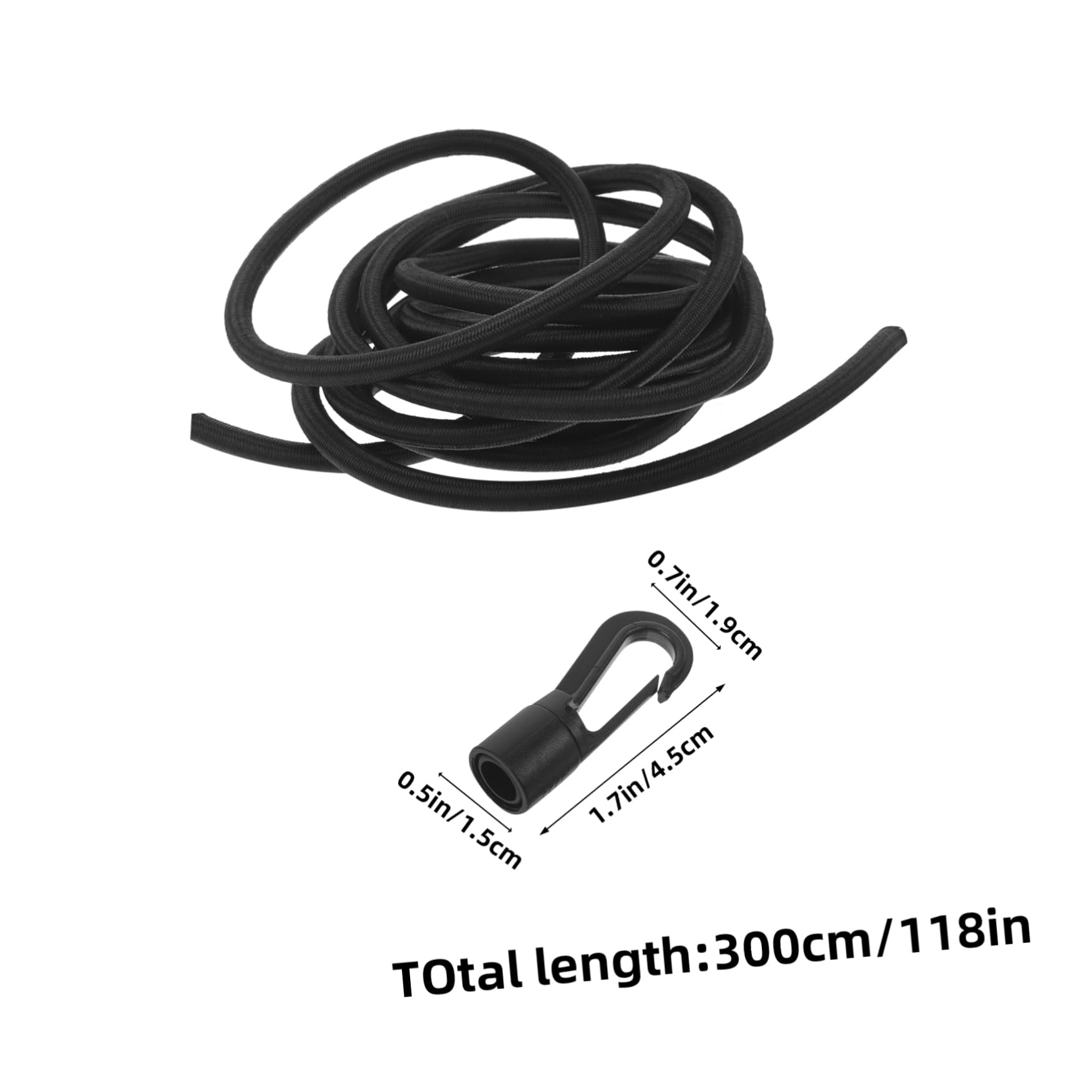 FOYTOKI Kayak Paddle Leash for Fixing Anti-Lost Rope Rubber Hook for Boating Camping