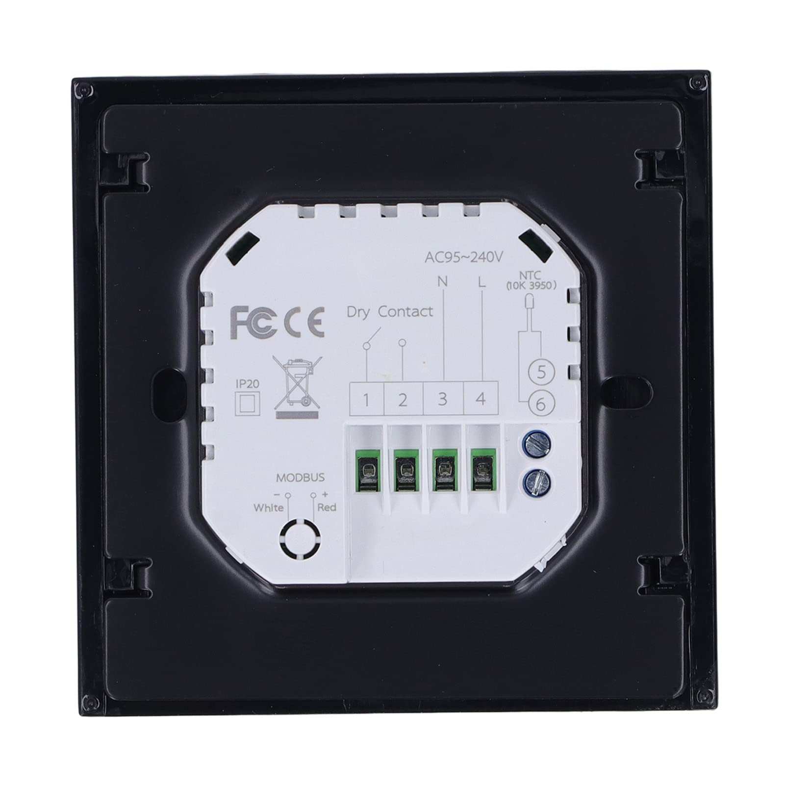 Pantalla táctil LCD, termostato de calefacción inteligente de caldera de alta precisión, control digital para uso doméstico, color negro