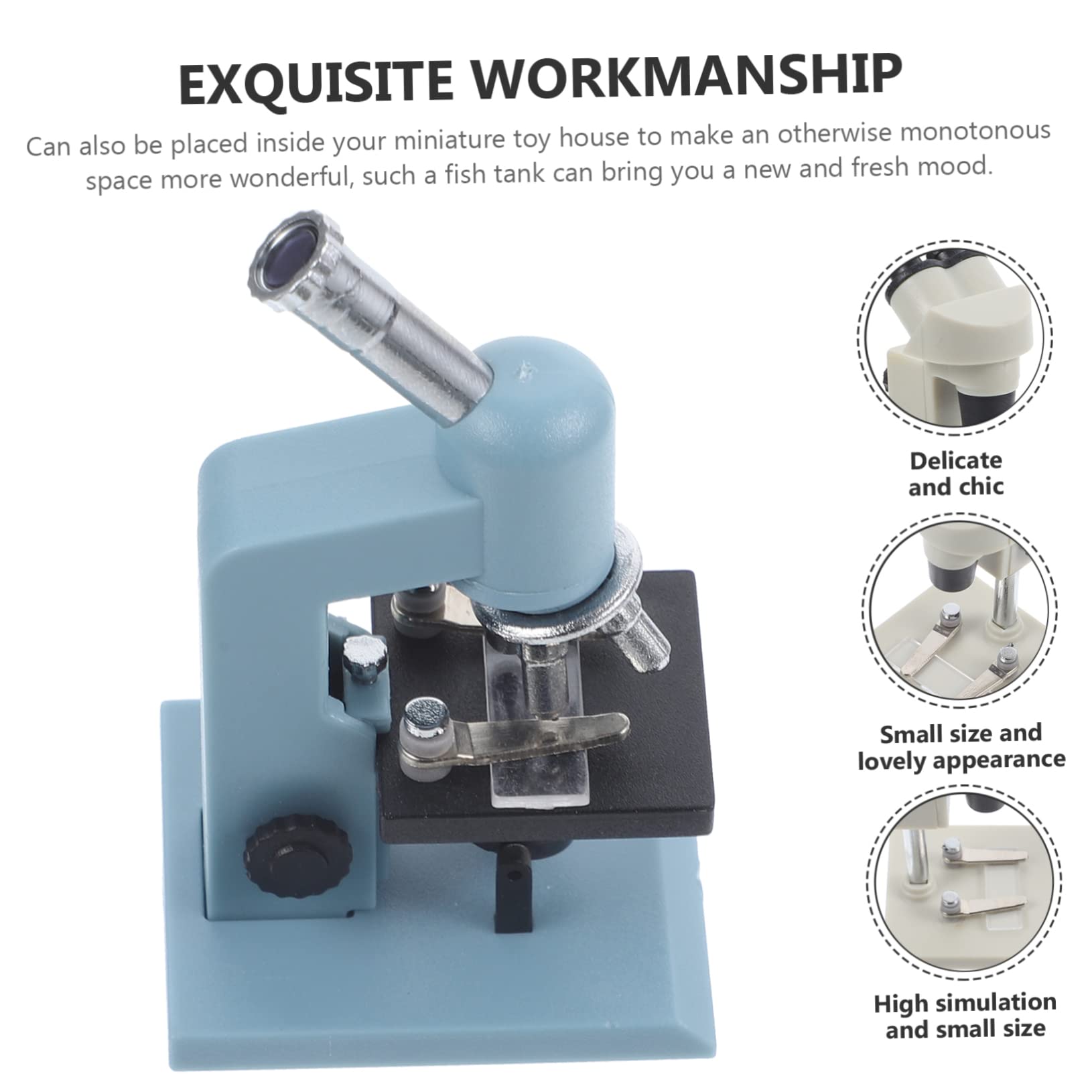 VANZACK Dollhouse Accessories Mini Decorative Microscope Model Toy Model for Boys and Girls