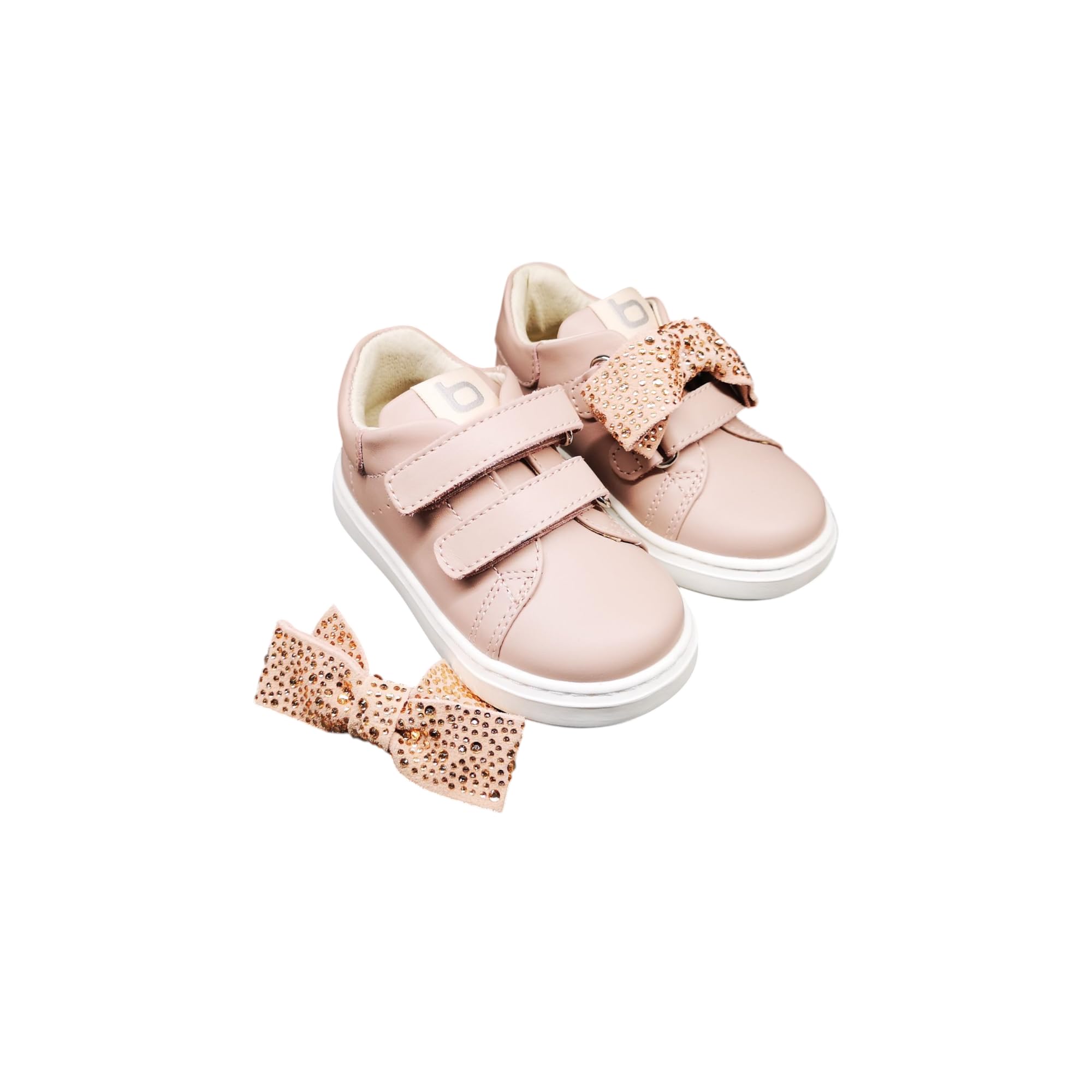 Balducci Primo Passo, Scarpe Sneakers per Bambini con Doppio Strappo, Fiocco Decorativo.Numerazione dal 20 al 26