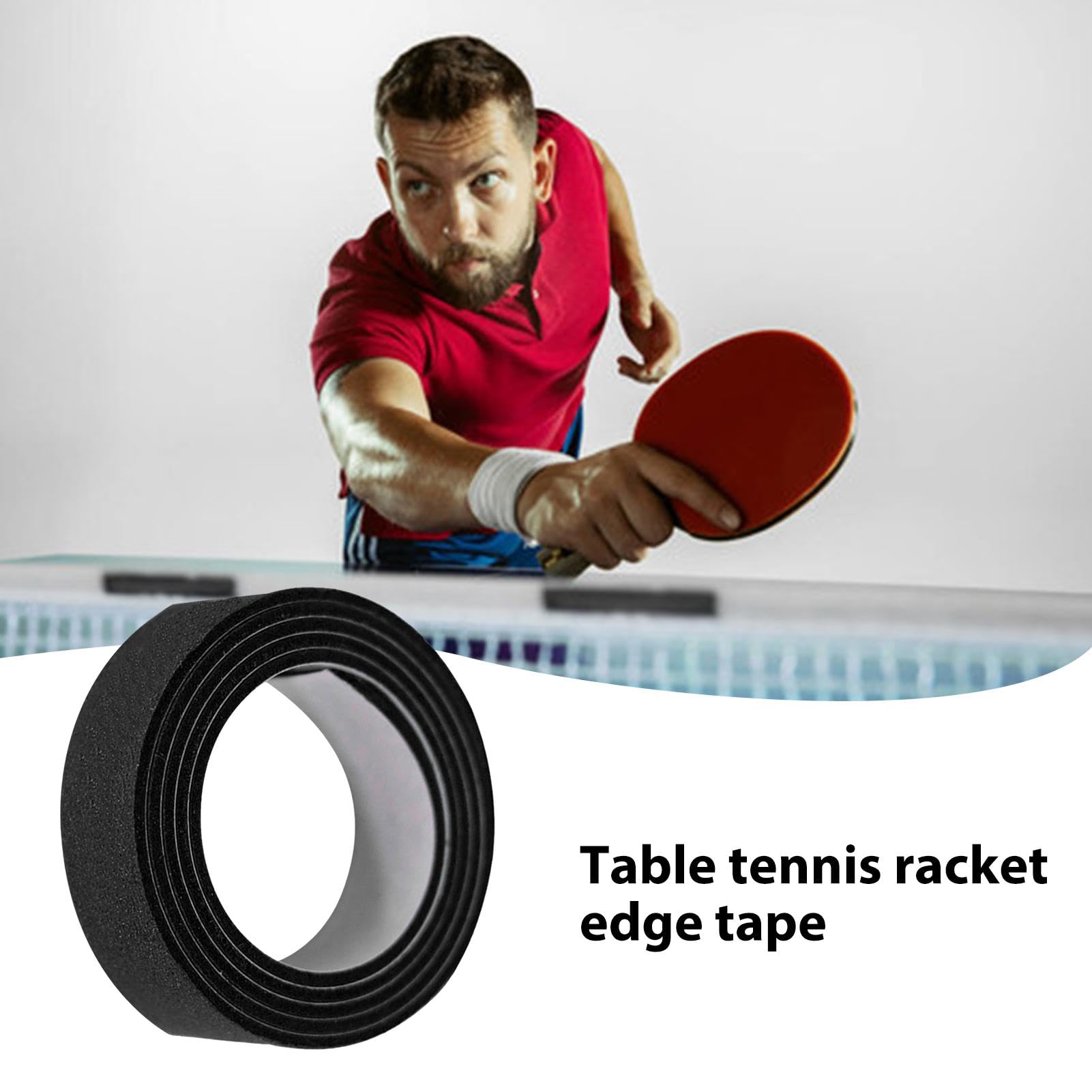 Cinta protectora de borde de remo de ping pong, cinta protectora lateral, protector de esponja anticolisión, cinta de borde de raqueta de tenis de mesa, protectores de seguridad para bordes de remo,