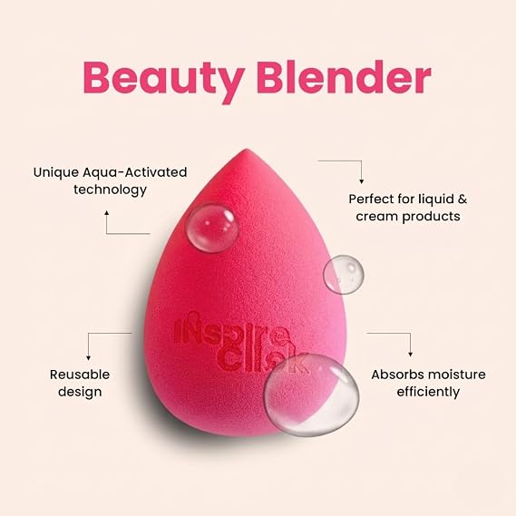 Makeup Sponge Set Beauty Blender Sponges for Foundation Liquid Cream & Powder Latex-Free Face Makeup Sponge Puff Soft Tear Drop Blender for Blending Smooth Even Flawless Finish Pink & Orange