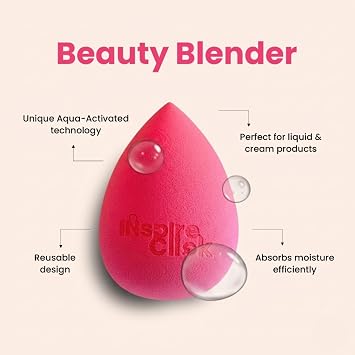 Makeup Sponge Set Beauty Blender Sponges for Foundation Liquid Cream & Powder Latex-Free Face Makeup Sponge Puff Soft Tear Drop Blender for Blending Smooth Even Flawless Finish Pink & Orange