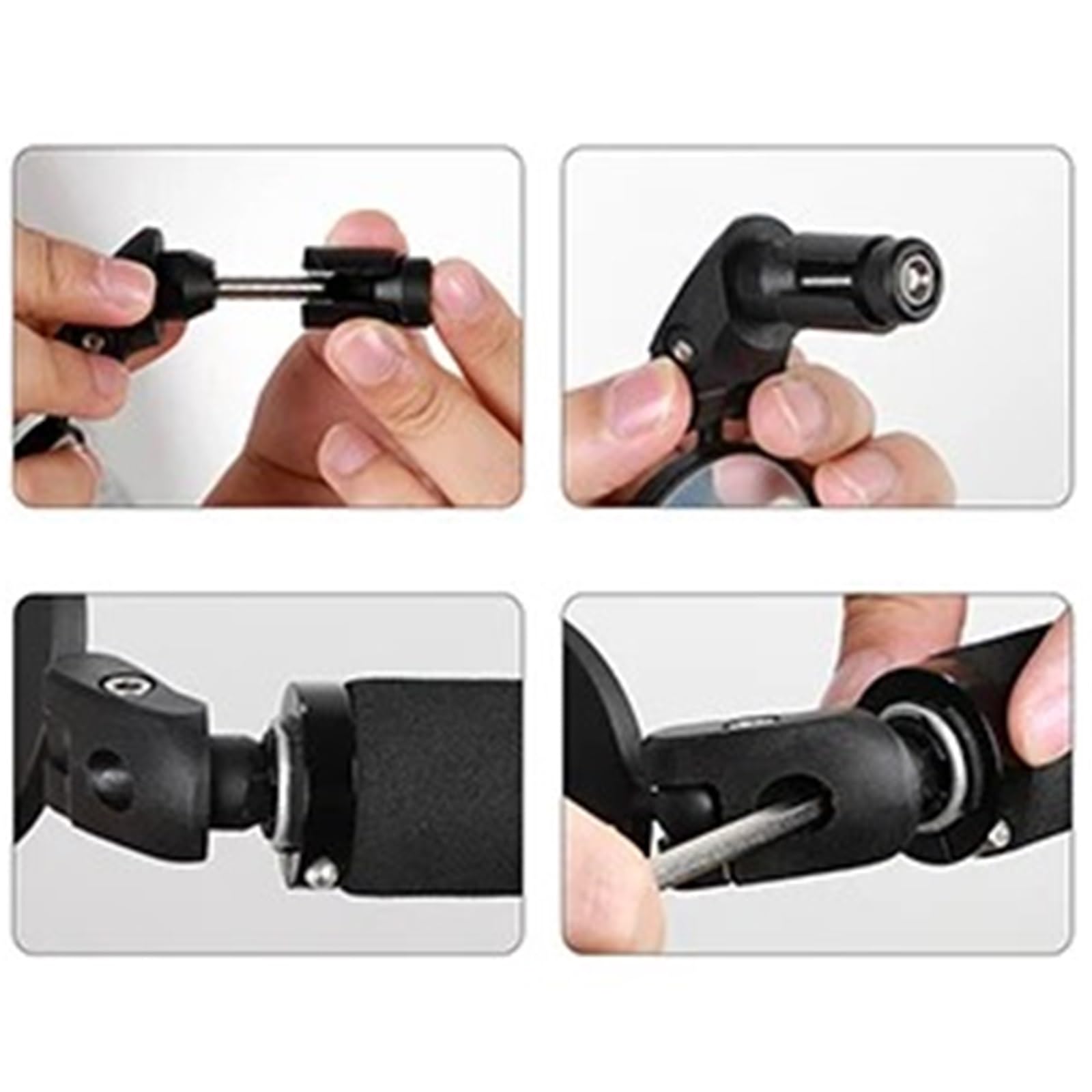 Lenker Rückspiegel Roller 2Pcs Rückspiegel Einstellbar 360 ° Drehbare Weitwinkel Radfahren Fahrrad Spiegel Für Universal Lenker