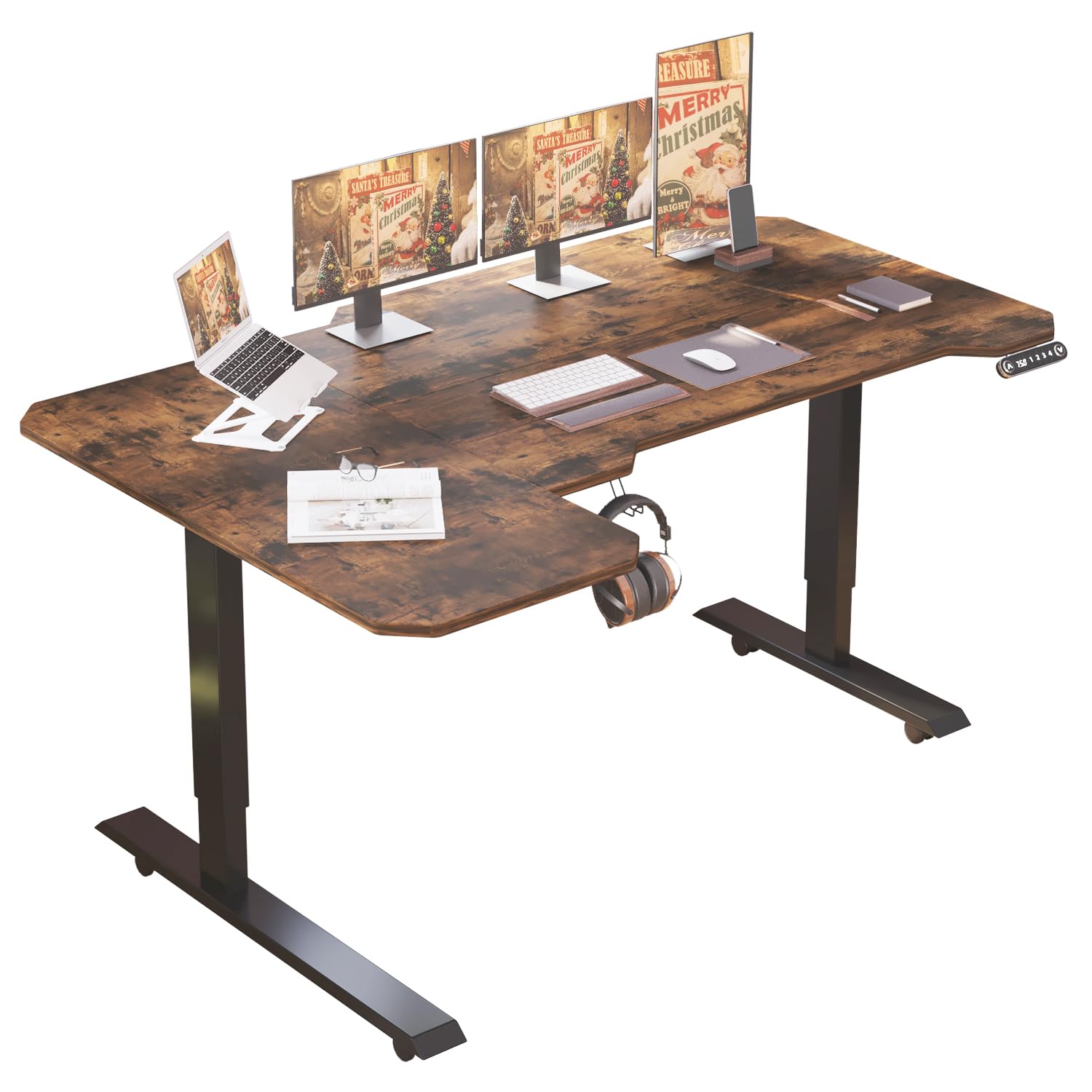 電動式昇降150*101cmゲーミングデス71-117CM 高さメモリー機能 Amazon | BilBil デスク パソコンラック つくえ 電動昇降式 机 150CM