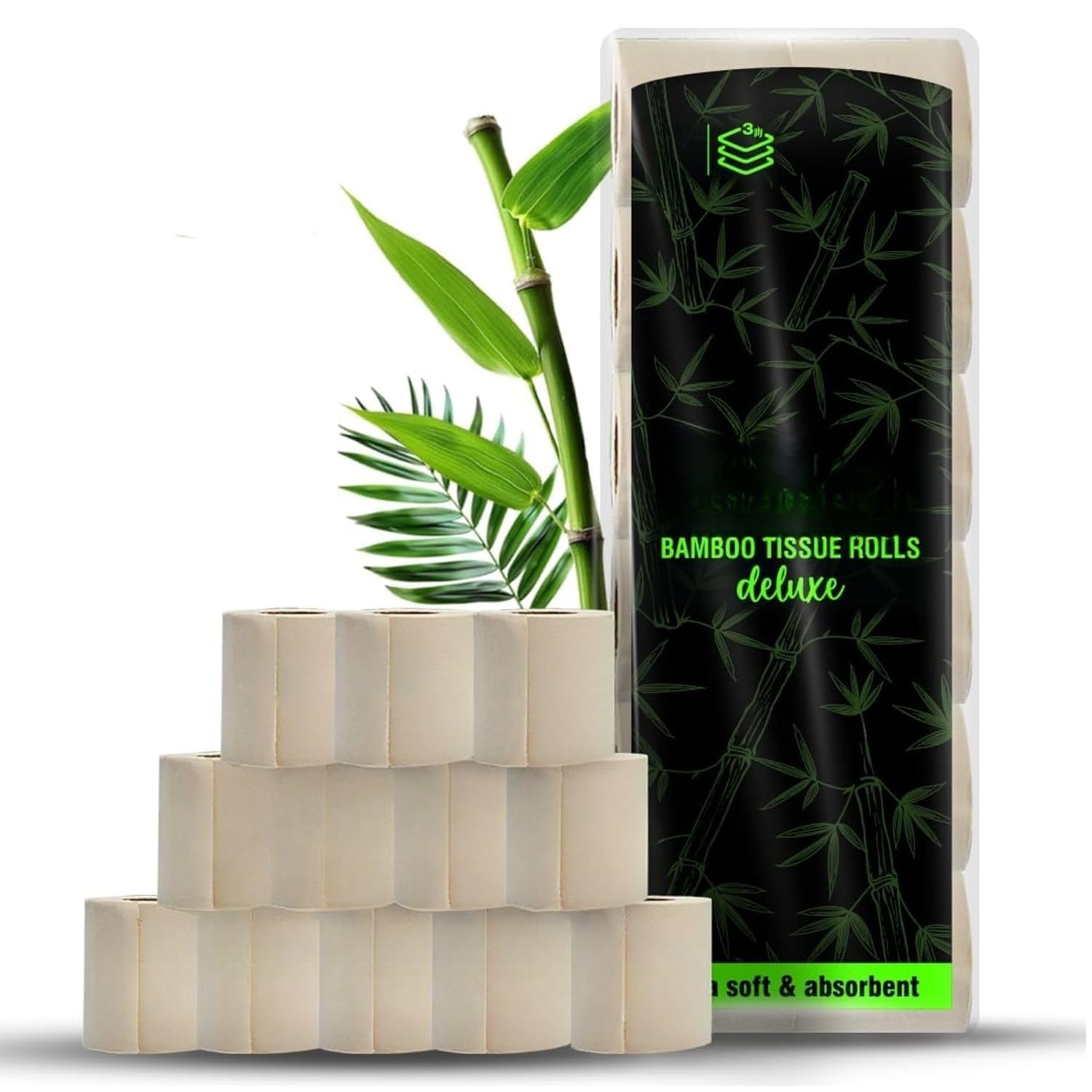 3 Ply Toilet Tissue Rolls, 125 Pulls Per Roll, 100% Natural Bamboo Toilet Paper, Ultra Soft, Highly Absorbent, Eco-Friendly, Chemical-Free & Hypoallergenic Bathroom Tissue Roll (Pack Of 3)-image-39