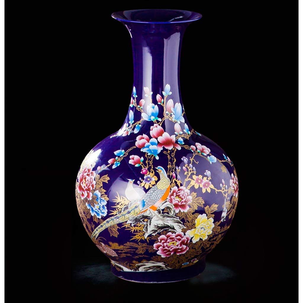 SERUMY Bloemenvaas Keramische vaas nieuwe Chinese stijl zwart zen