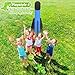 4-in-1 Summer Outdoor Sprinkler Spray Water Toys,360° Rotating Sprinkler/Hydro Baseball /3-Spout Slugger/Stomp Rocket Lawn Backyard Pool Party Outside Game for Kids Toddlers Ages 3-5 4-8 (Crocodile)