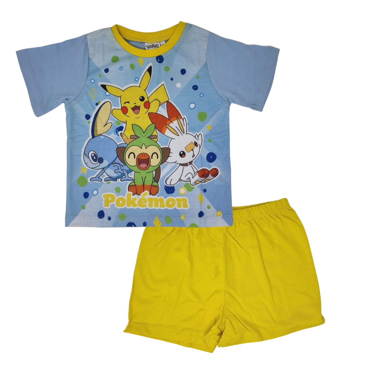 Pokemon Boys Shortie Pyjamas Set 7-8yrs Blue