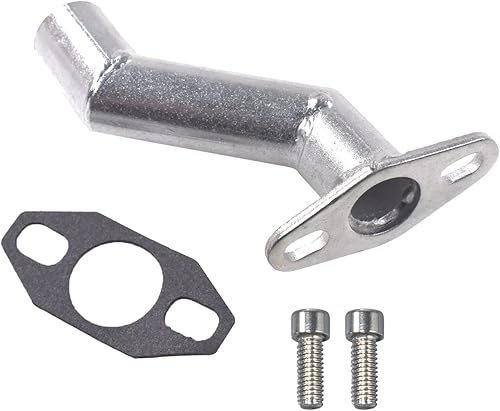 Miniatura 5 de UAUS - Carburador colector de admisión corto de 1.260-1.575 in plateado con junta para bicicleta motorizada de 49cc 60cc 66cc 80cc