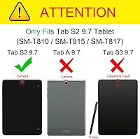 Vista 2 de Fintie Funda delgada para Samsung Galaxy Tab S2 9.7 - Funda protectora ultraligera con función de apagado y encendido automático para tableta Negro