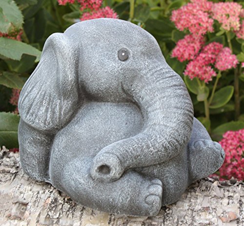 Steinfigur Elefant Steinguss Schiefergrau - 4260185270544 Steinfigur Elefant Steinguss Schiefergrau