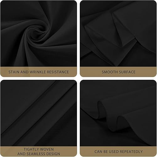 Miniatura 232 de Pesonlook Paquete de 4 manteles redondos blancos de 90 pulgadas, mantel de poliéster para mesas redondas, mantel lavable, resistente a las manchas