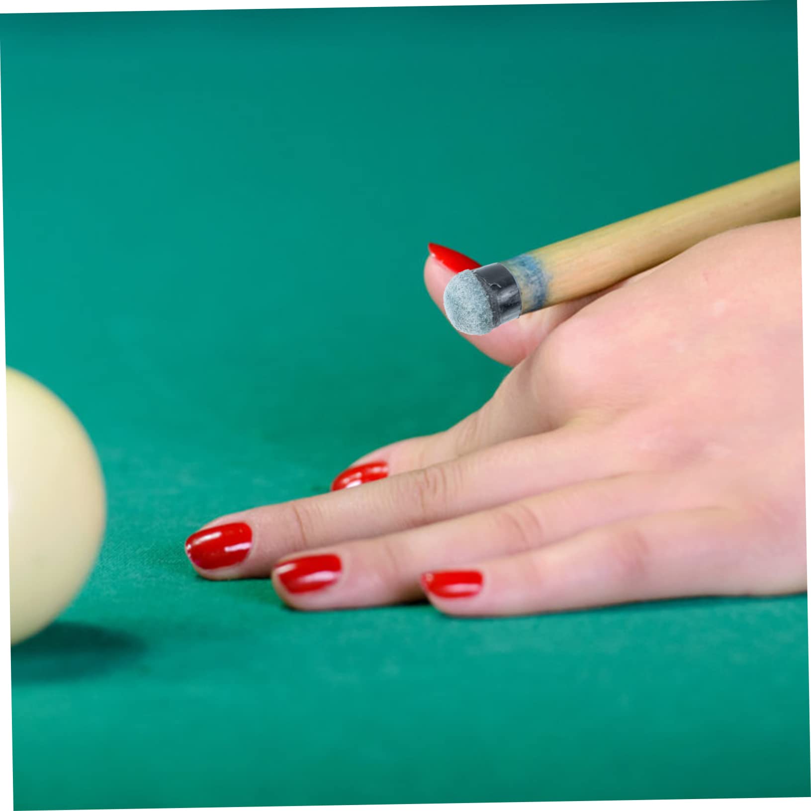 Happyyami 20 Pcs Leather Pool Tips Durable Screw Stick Tips for Billiard Necessities Portable for Improved Strike Control and Direction