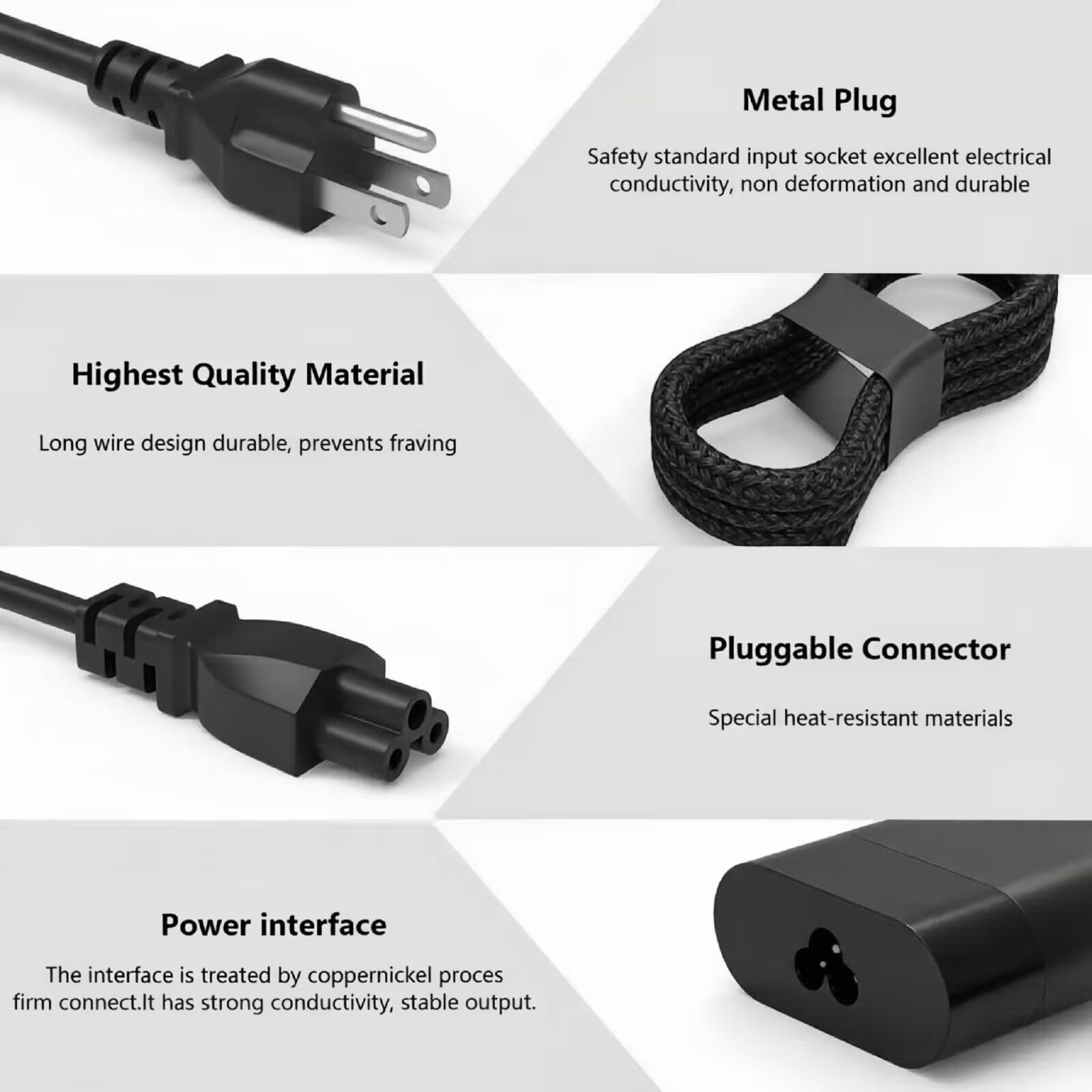 Caricabatterie USB-C da 100 W compatibile con laptop HP OmniBook 7 X Series, OmniBook 7/X 13,3", 14", 16", 17,3" pollici Next Gen AI (13-bg/14-fs/16-az/17-dc/17-dd), con cavo di alimentazione lungo e