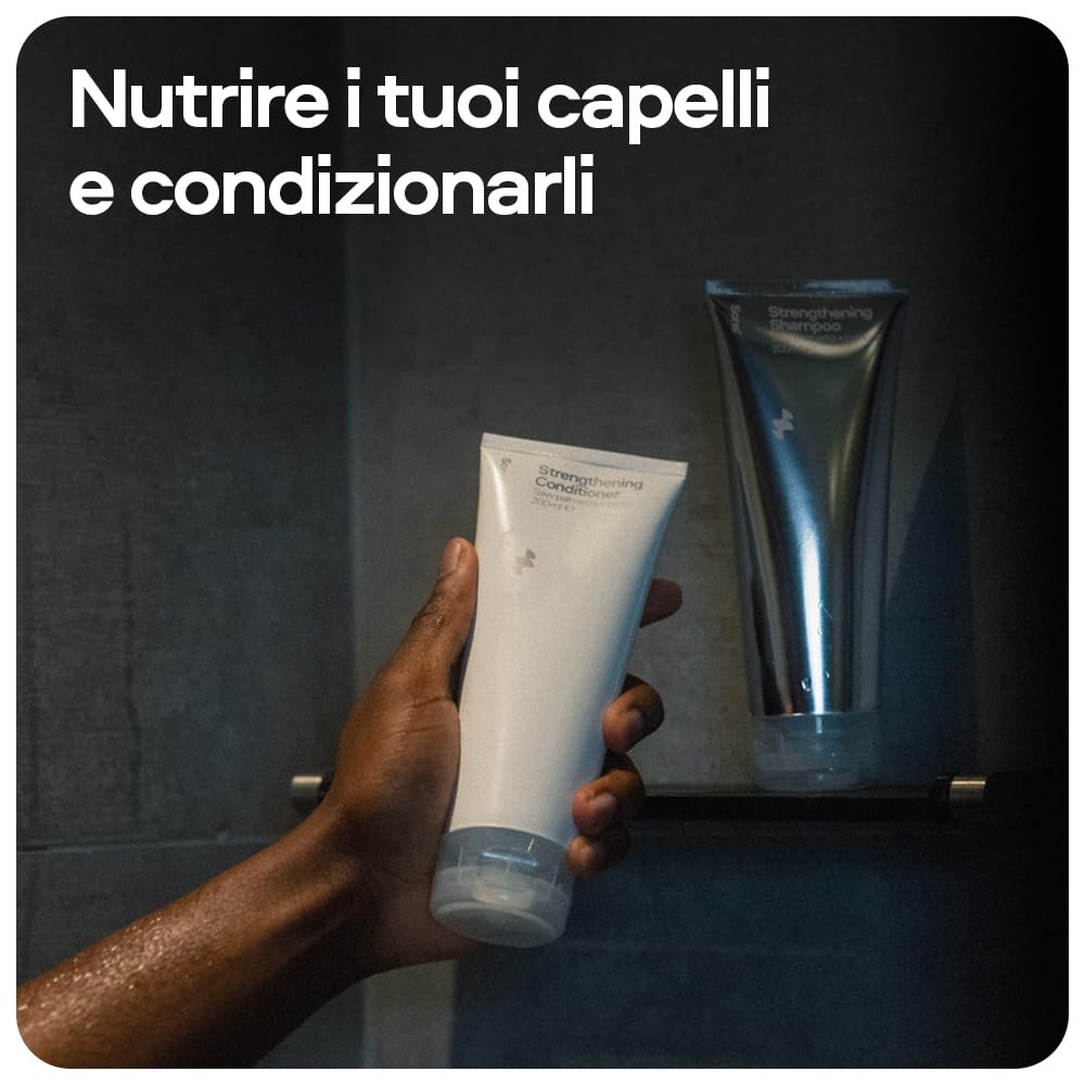 Sons Trattamento Anticaduta e Antidiradamento per Uomo, Include Shampoo e Balsamo con Saw Palmetto e Argilla Ispessente con Caffeina e Biotina, Fornitura 3 Mesi