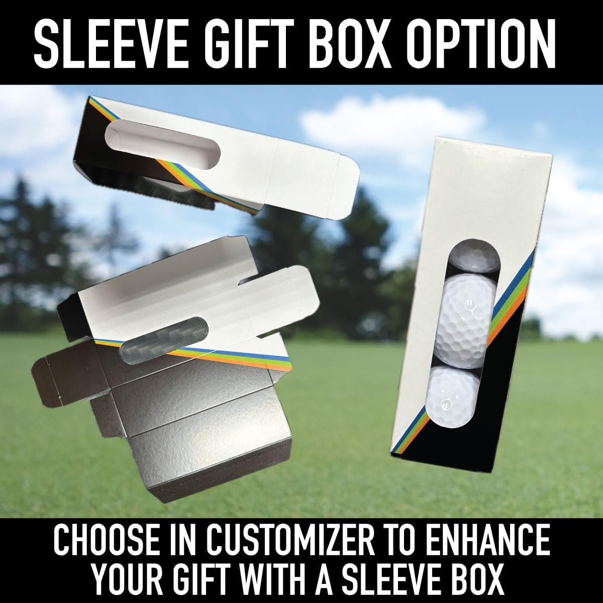 Custom Golf Balls, Personalized Golf Ball, Design Single or Double Sided, Upload Logo or Image, Customize with Text