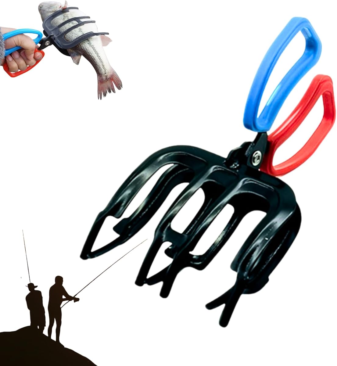 Pinza de pesca de 3 garras, alicates de pesca de metal, pinza de control de peces, debe tener alicates de pesca, herramienta de control, accesorios de pesca para la mayoría de los soportes de aparejos de agarre de peces de agua dulce