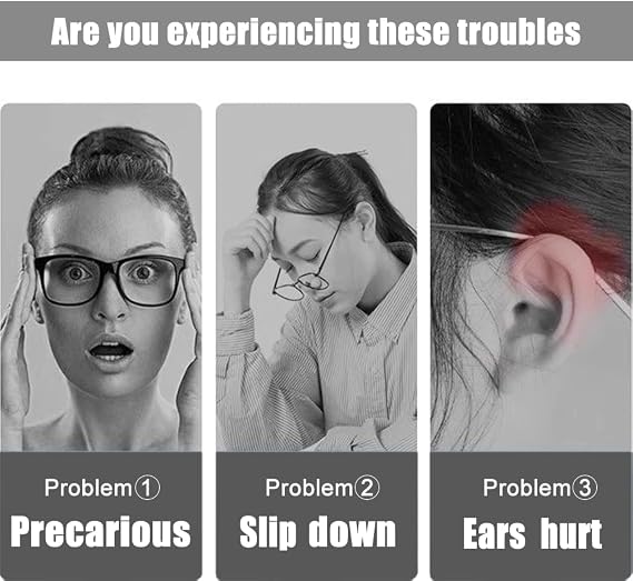 Cotton Glasses Ear Cushion, Anti-Slip Eyeglasses Temple Tips, 3 Pairs Mixed