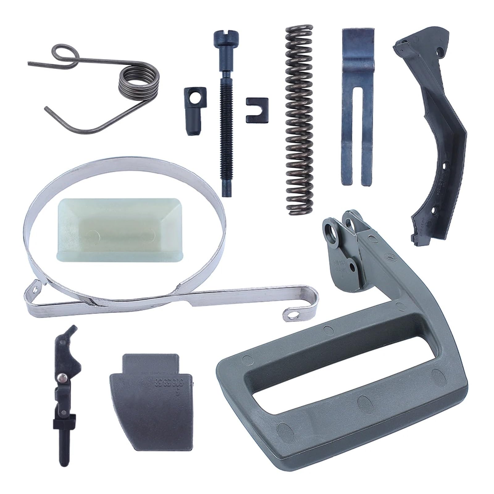 Kit de Receptor de Resorte Tensor de Banda Protectora de manija de Freno de Cadena for Motosierra H-usqvarn 266 268 272