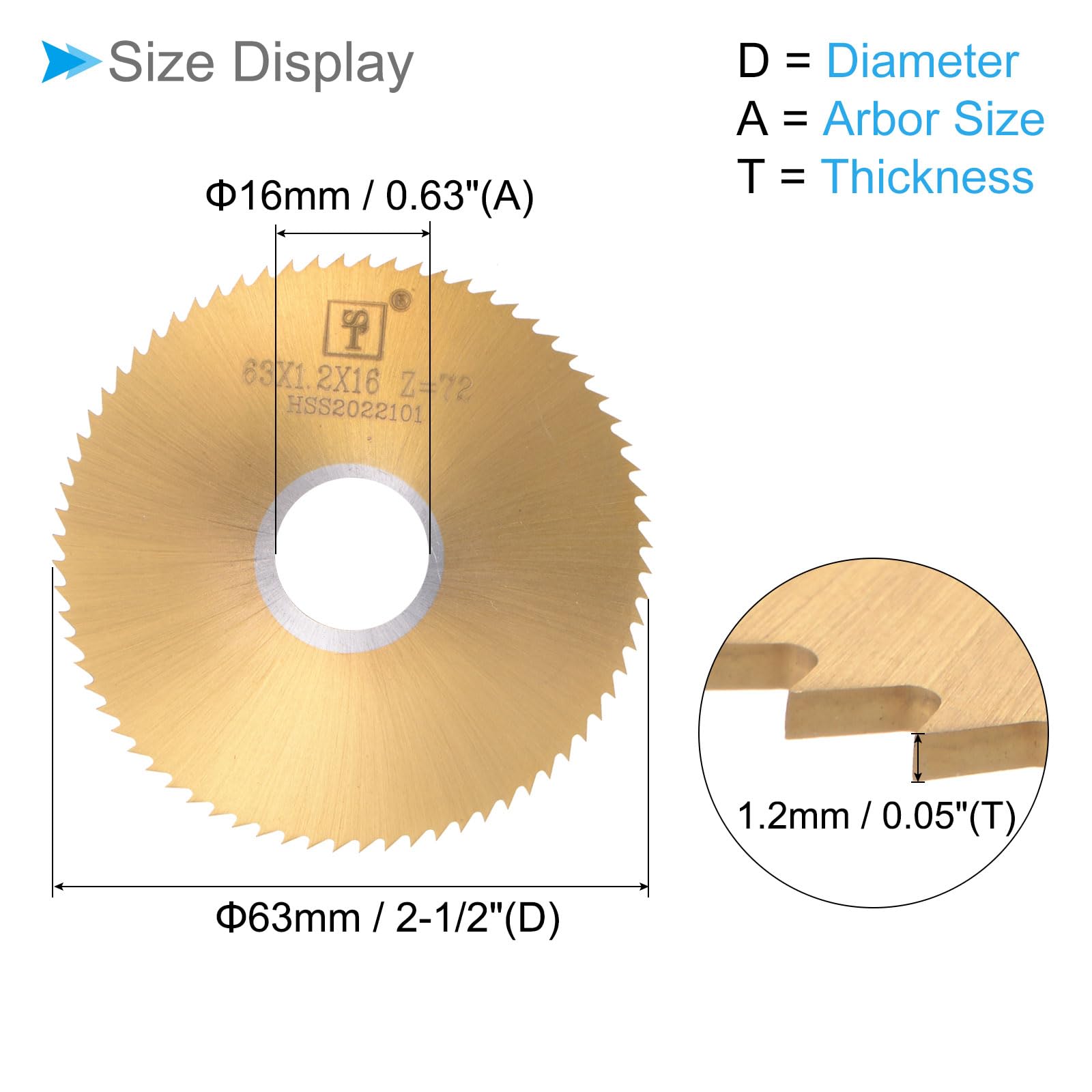 CoCud Circular Saw Blade, 63mm Dia 16mm Arbor 1.2mm Thick 72 Tooth - Image 2