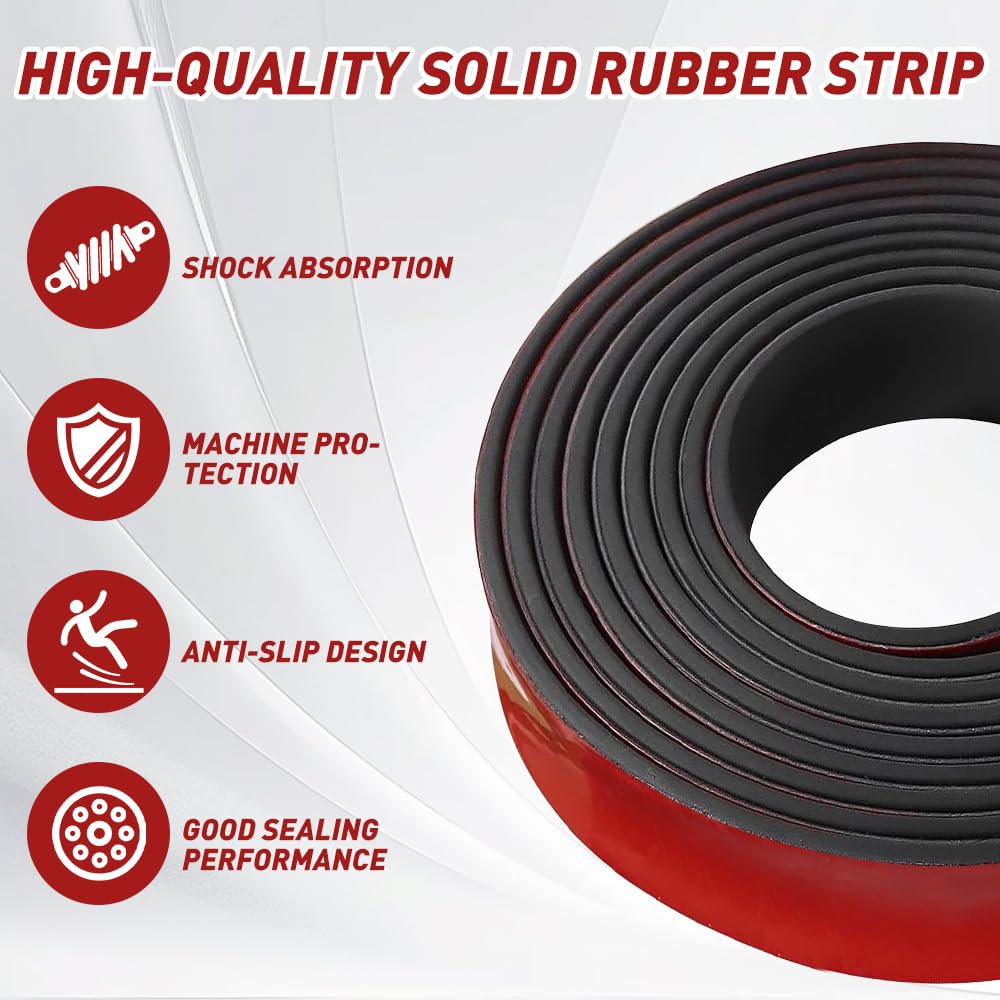 BEASAFY Bande Adhésive Caoutchouc 3m X 25mm X 2mm - Joint Néoprène Antidérapant Pour Bricolage Et Protection Sol