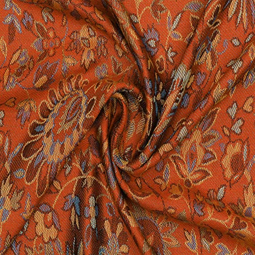 EH REVERSIBLE PASHMINA MULTCOLOR PAISLEY & FLORAL TRADITIONAL WEAVE LARGE SUPER SOFT ALL WEATHER SCARF/STOLE SILK MODAL3
