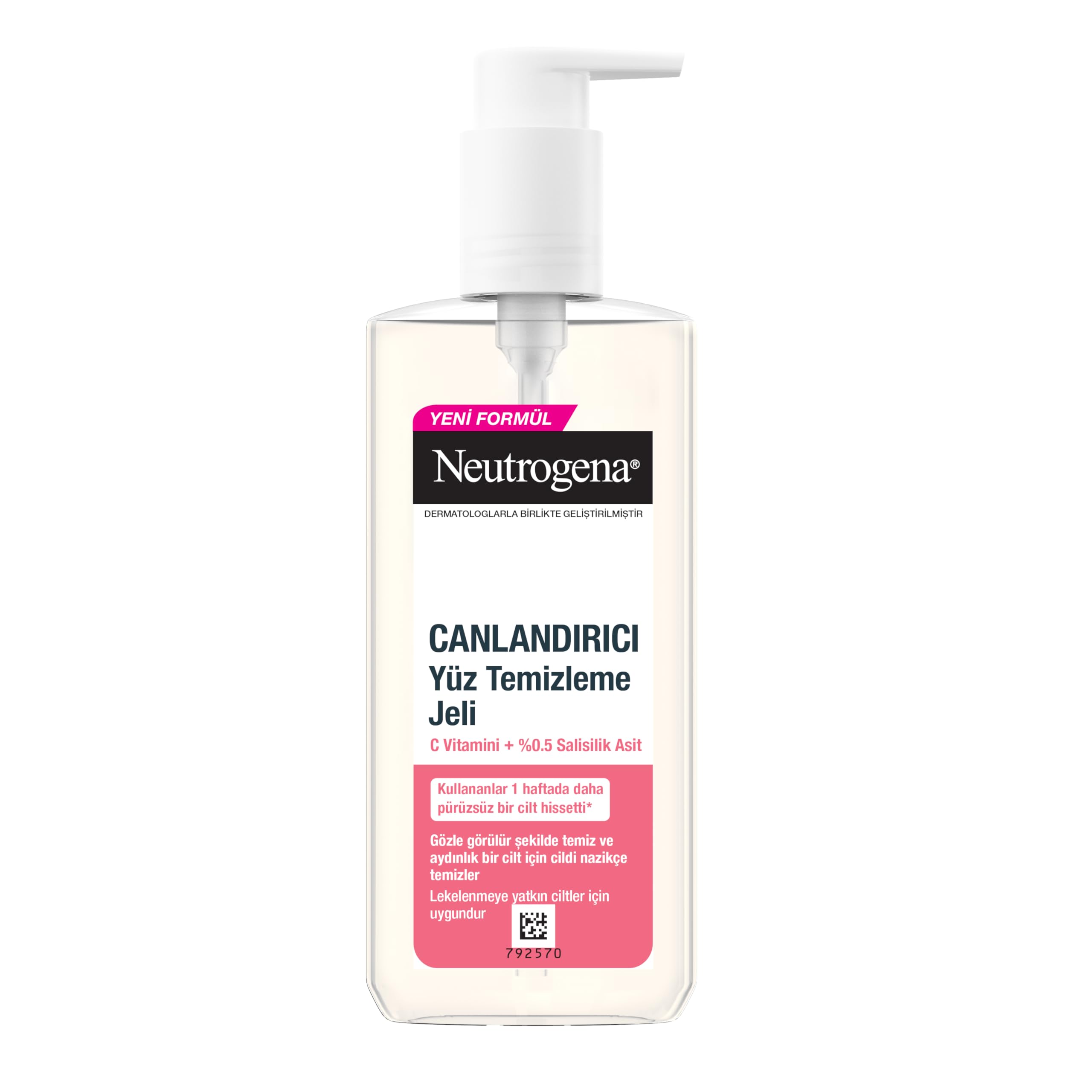 Neutrogena Canlandırıcı (C Vitamini + %0.5 Salisilik Asit İçeren) Yüz Temizleme Jeli 200 Ml