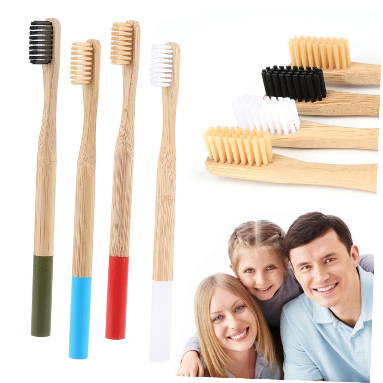 3 Set Spazzolino Da Denti Per Adulti Sensibile Ultra Morbido Spazzolini Da Denti Eco Scovolini Per Denti Spazzolino Manuale Spazzolino Da Denti Portatile Di Legno Orange 4 Pezzi*3