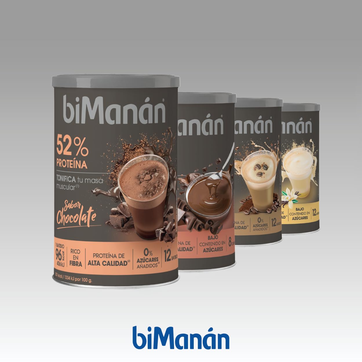 BIMANÁN - Batido de Proteína sabor Chocolate | 52% Proteína por Porción | Ayuda a Tonificar y Aumentar Masa Muscular | 360g, 12 Raciones