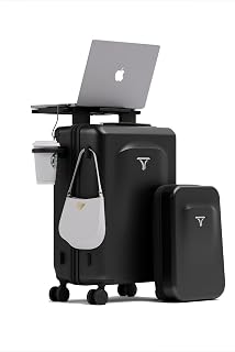 TRAMORA Carry-on PRO (56cm) Cabin Trolley Bag & Free Backpack, Laptop Stand, Combination Lock, Phone Stand, Cup Holder, 8 ... Price In India