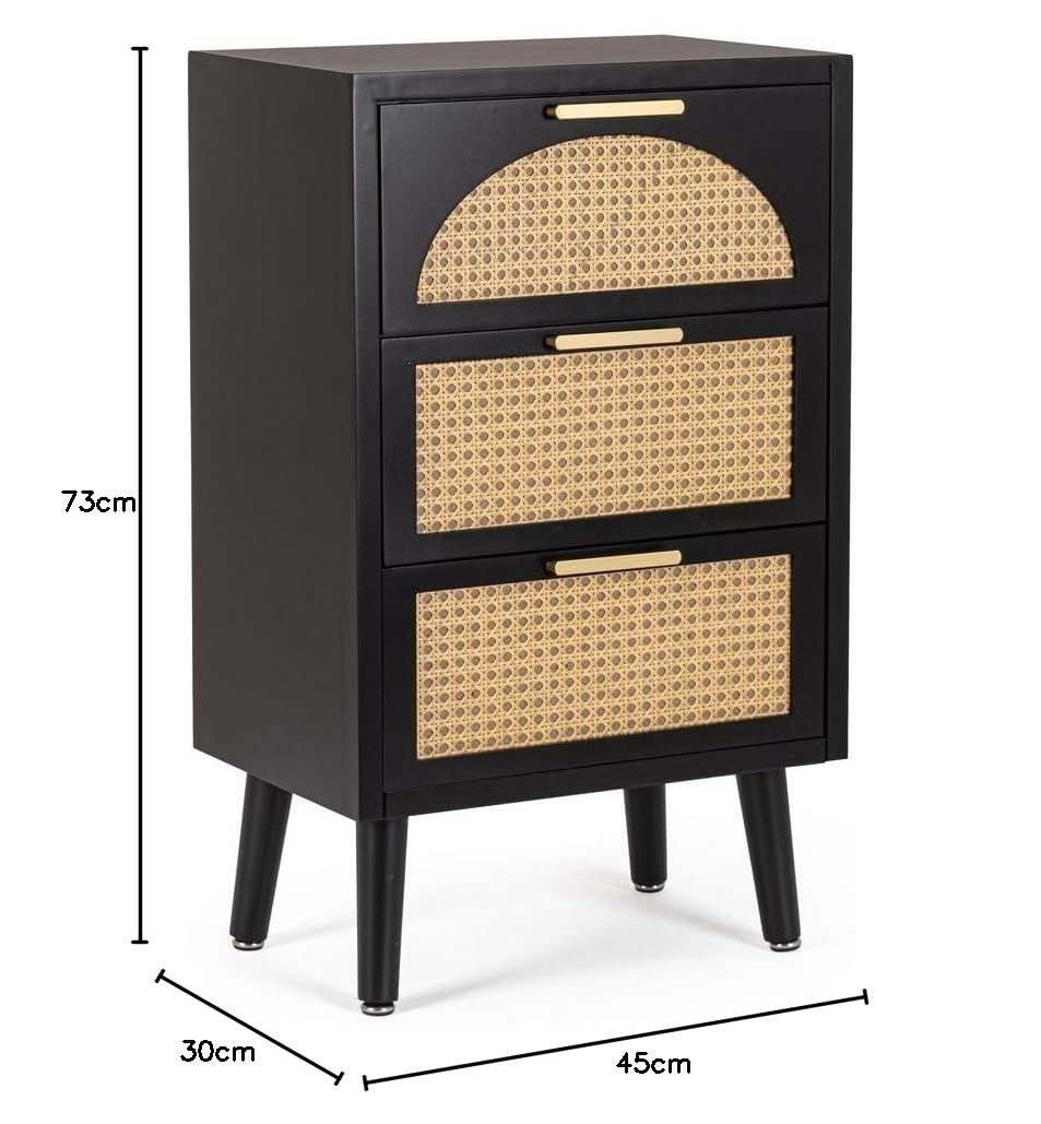 Bizzotto CASSETTIERA 3C JOSINE NERO