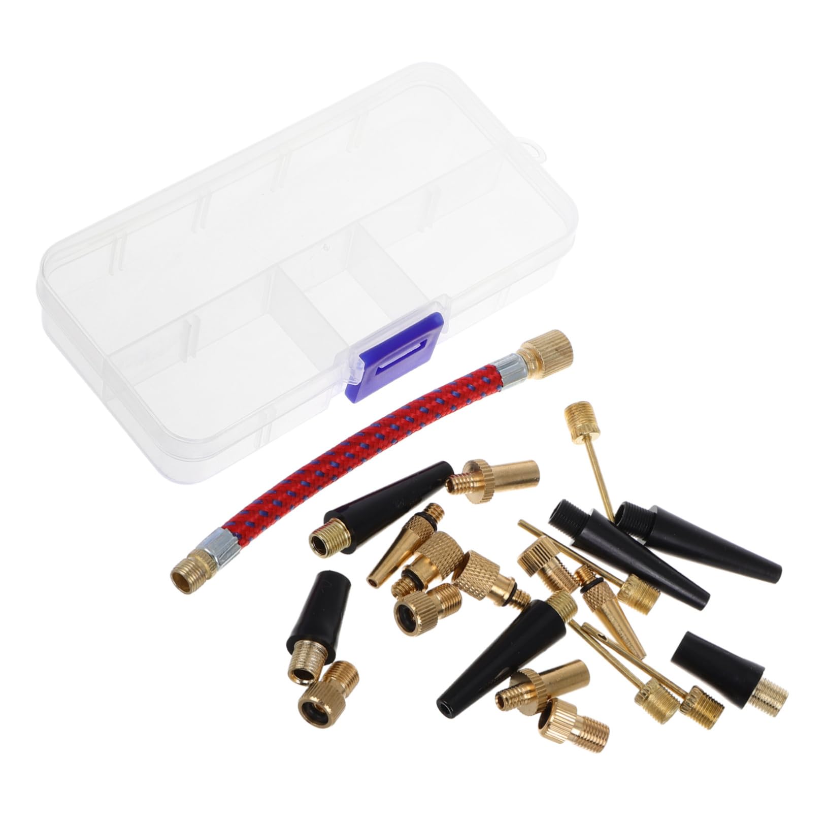 PRETYZOOM 1set Valve Adapters for Efficient Inflation Motorcycle and Tire Pump Kit Quick Tubeless Tires Basketball Volleyball and Swim