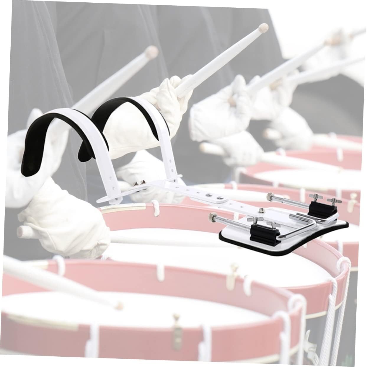 Snare Drum Shoulder Strap Marching Band Accessory Aluminum Alloy Back Stand Marching Snare Drum Carrier Easy to Carry
