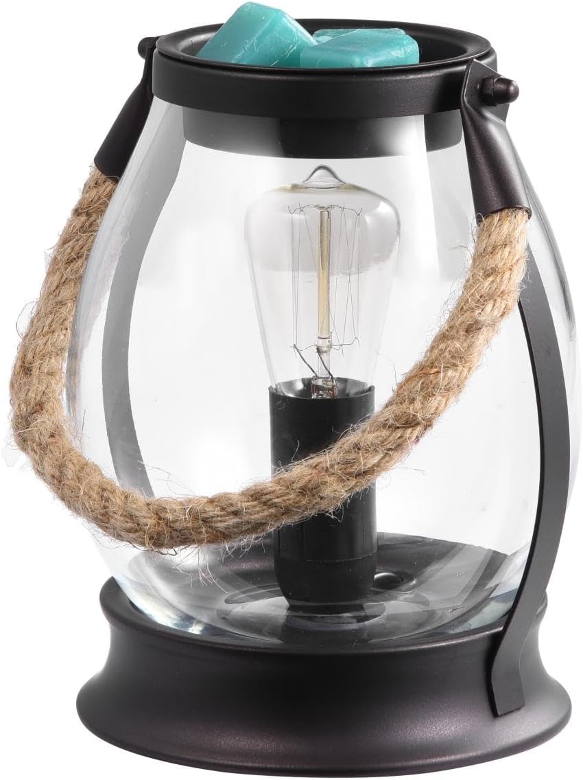 Electric Wax Melt Burners, Oil Burner, Wax Warmer, Fragrance Warmer, Night Light Oil Lamp for Home Decoration (Transparent)