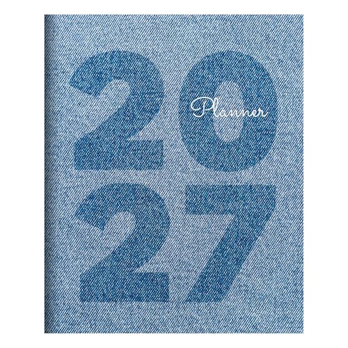 Planificador mensual 2027 denim TF Publishing de cuadrículas grandes