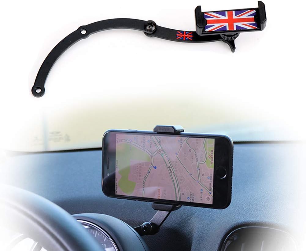 igersaw Behind Tachometer Mount Smart Phone GPS Mounting Design Phone Holder Kit for Mini Cooper R55 R56 R57 R60 R61(2008-2013seris) Union Jack (Red & Blue Union Jack Flag Style)