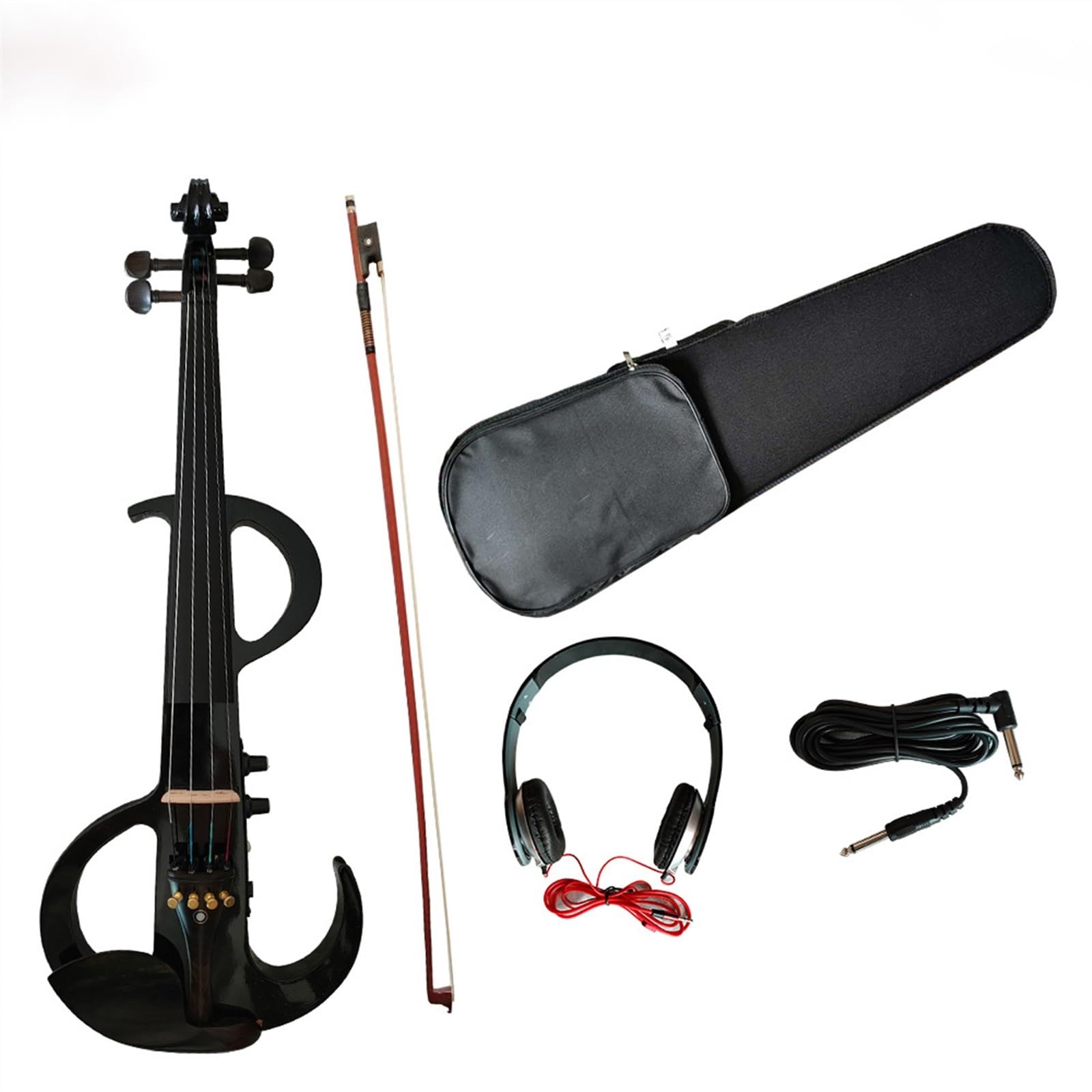 strumento violino Principiante Di Violino Elettronico Nero Che Suona Lo Strumento Violino Da Palco