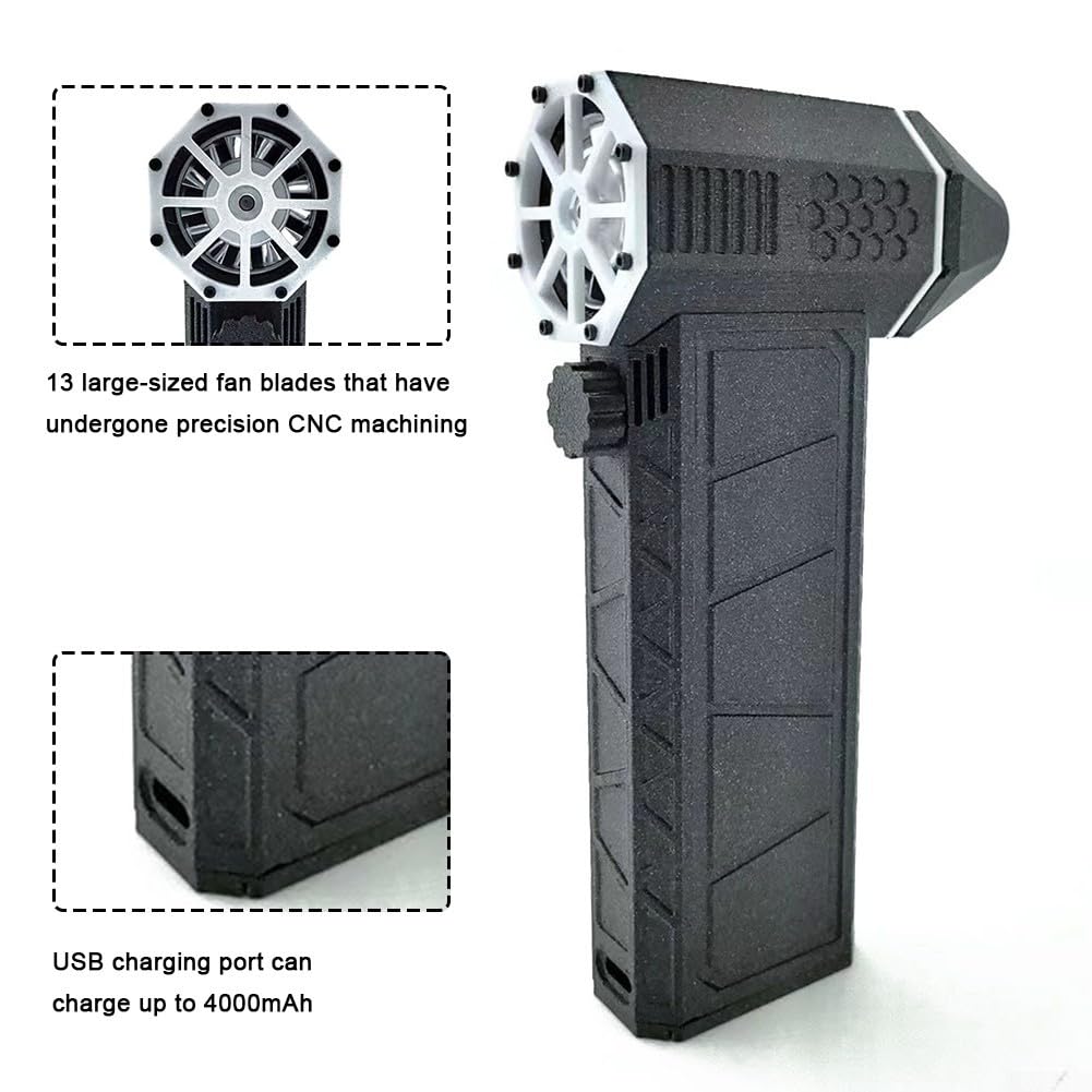 Souffleur Sans Fil Portable - 19000 RPM Pour Voiture, Maison, Jardin Et Camping - Rechargeable Et Puissant