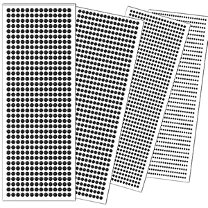 Black Face Gems Eye Jewels Rhinestones Crystals Stickers 3/4/5/6mm with Rhinestones Stickers for Face, Stick on Body Jewels Makeup Glue for Face Eye Hair Nails Make up and Craft Decor 3090PCS