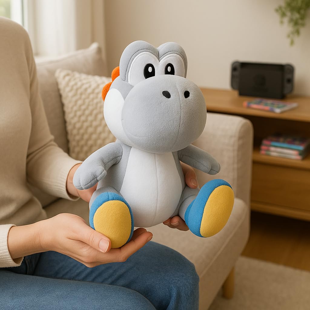 Image secondaire de Nintendo - Merc Yoshi plüsch 17 cm Blanc Super Mario Brothers Peluches, Multicolore (415844)