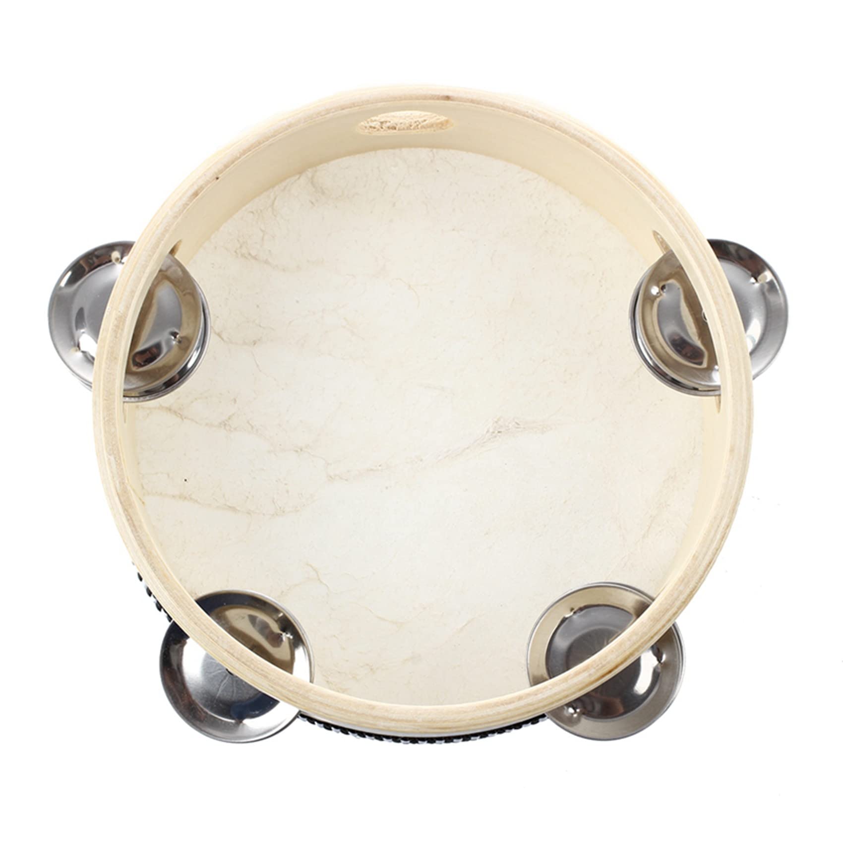 Lot de 10 tambourins musicaux de 15,2 cm - Tambour tambourin rond - Cadeau de percussion pour soirée KTV