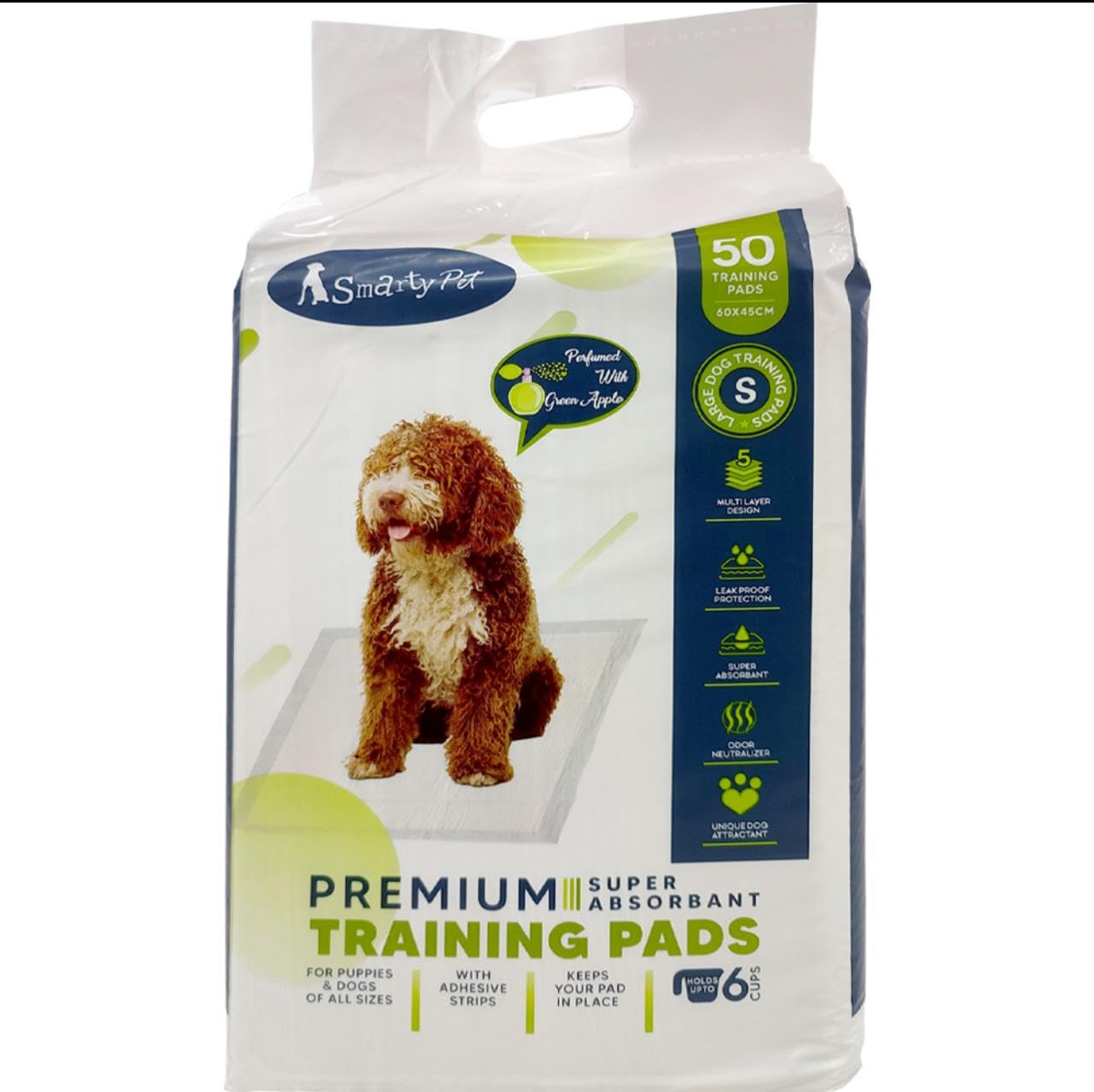 SmartyPet Pet Training Pads for Dogs | Pack of 50 Pee Pads | 45 X 60CM | Pet and Puppy | 100% Leak Proof | Super Absorbent | Odour Control (Pack of 1) (B0CZDYH1DQ) Amazon Price History, Amazon Price Tracker
