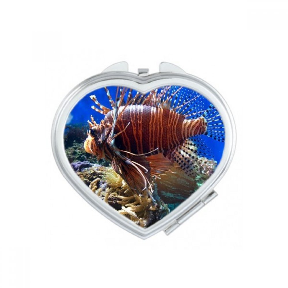 Miroir de poche méduse océan coeur de maquillage compact portable multicolore pour sac