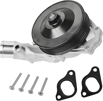 Engine Water Pump Fit for Jaguar F-Pace/F-Type/XE/XF/XFR/XFR-S/XJ/XJR/XK/XKR/XKR-S, Land Rover Discovery/LR4/Range Rover 3.0L/5.0L V6/V8 2010-2019 Replaces # LR033993