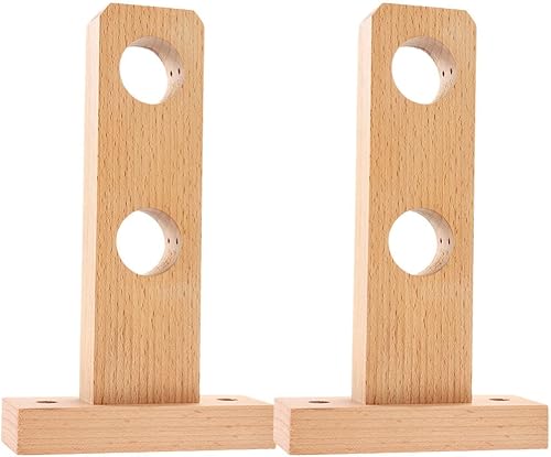 VOSAREA Soporte para barra de cortina, soporte para toallero, soporte de toallero, soporte de madera, ganchos para barra de cortina, soportes de