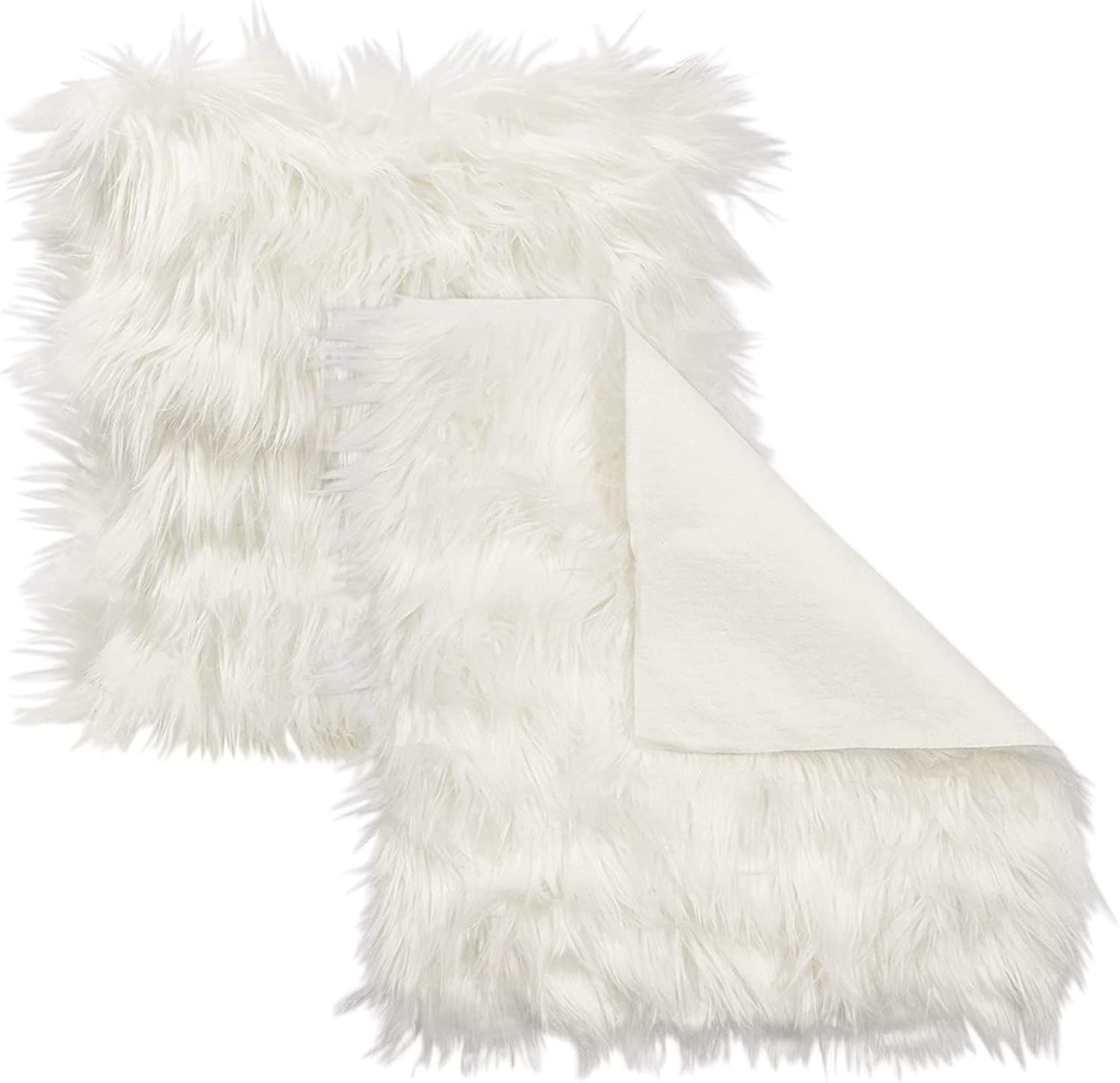 2-Pack 18x18-Inch Faux Fur Fabric Squares, Shaggy Philippines Ubuy