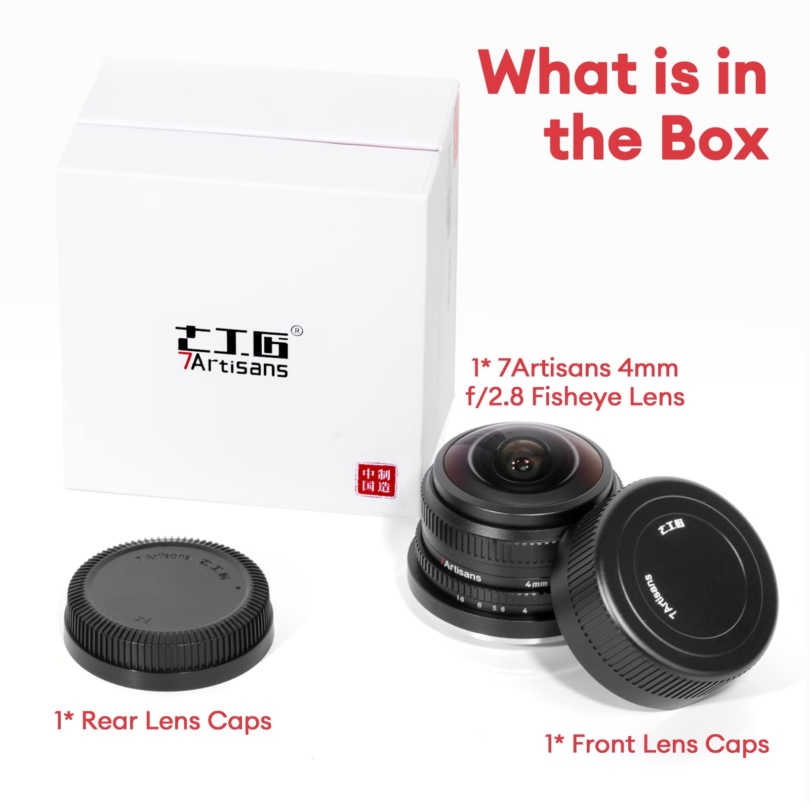 7artisans 4mm F2.8 Obiettivo fisheye circolare, angolo di visione ultra grandangolare 225°, compatibile con fotocamere Sony E-mount APS-C a6000 a5100 a5000 a6500 a6600 Nex-3 Nex-3N Nex-3R Nex-5