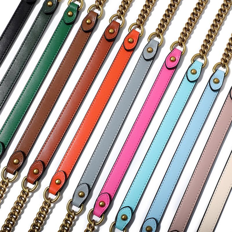 1.38" Width Iron Flat Chain Purse Chain Accessories Purse Straps Gold Chain(Ivory) image 5